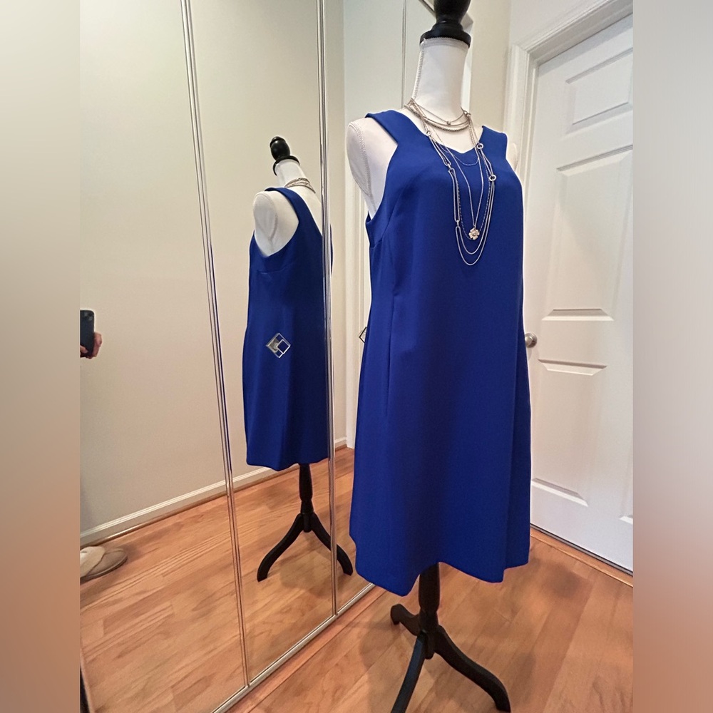 Nine West sleeveless blue dress